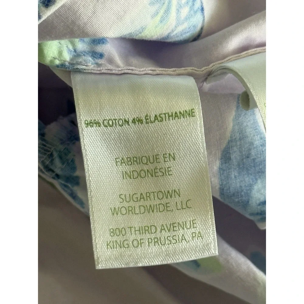 Lilly Pulitzer Kenna Stretch Top $168 Size Small Purple Iris Slathouse Jungle